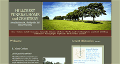 Desktop Screenshot of hillcrestfuneralhomeshelbyvilletn.com